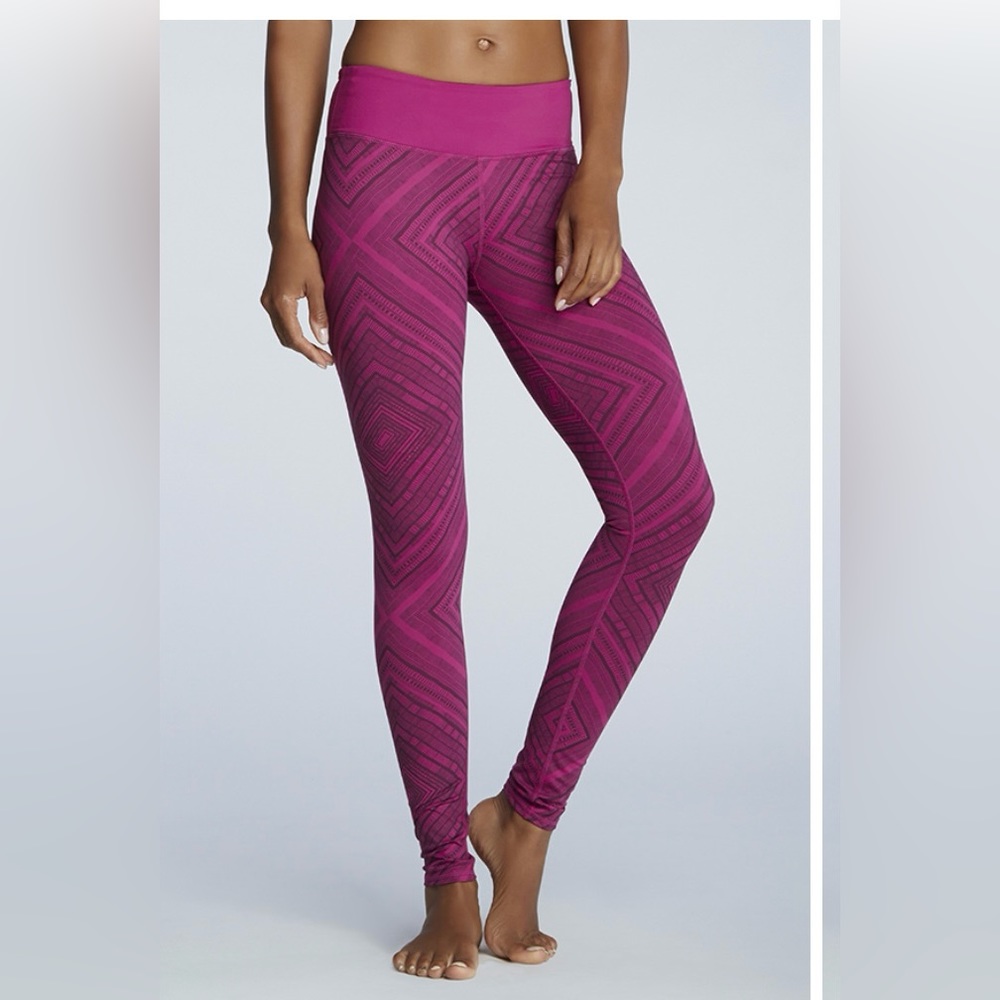 Fabletics Salar Printed Powerhold Leggings Mulber… - image 1
